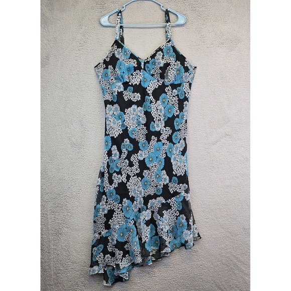 Mlle Gabrielle Dress Womens Plus Size 16W A Line Floral Sheer Asymmetric Maxi‎ - Picture 1 of 16